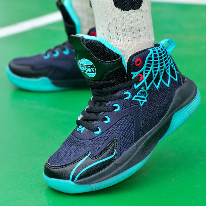 28-40# Comfortable Fashion Youth Outdoor Sport Footwear Children's Boys' Girls' Shoes School Sports Training Basketball Shoes