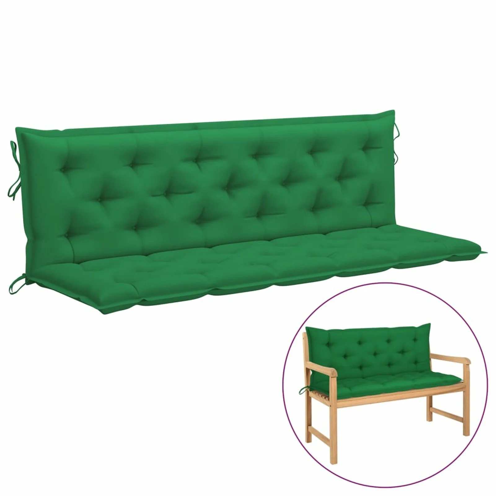 

Cushion for Swing Chair Green 70.9" Fabric