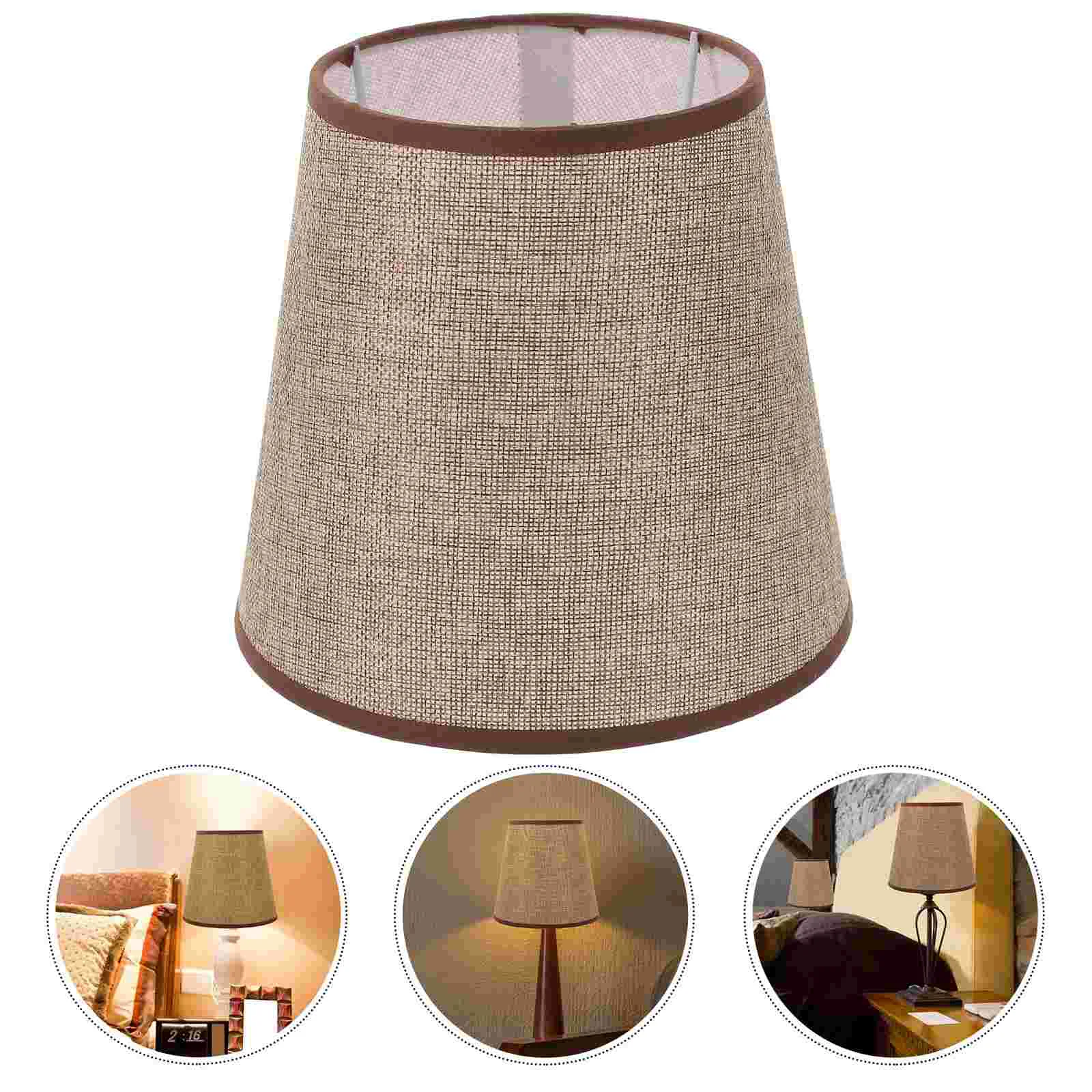 

Linen Fabric Lampshade Small Shades Table Ceiling Home Cover Household Mini Pendant Lights