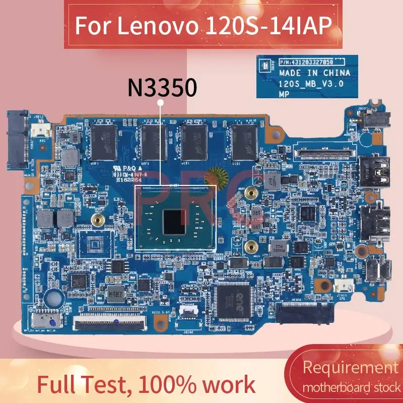 Материнская плата для ноутбука LENOVO 120S-14IAP N3350, 431203327050 дюйма