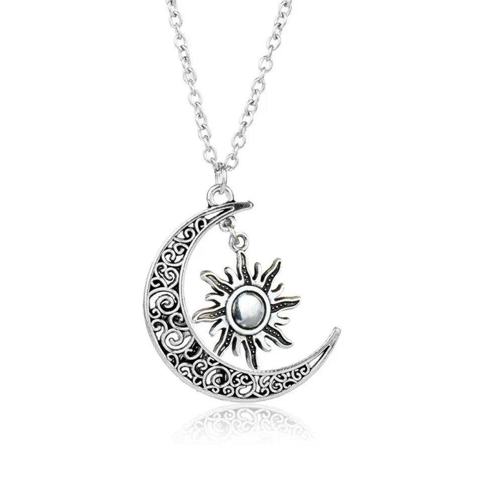 

Bohemia Celtic Sun and Moon Lover Necklace Charms Women Jewelry Accessories Pendant Gifts Fashion Forever