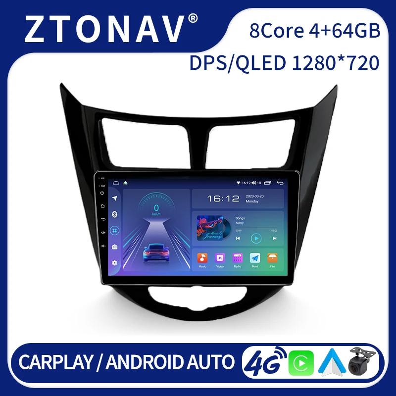 Автомобильный видеоплеер для Hyundai Solaris Accent 1 2010 2011 2012-2016 автомобильный