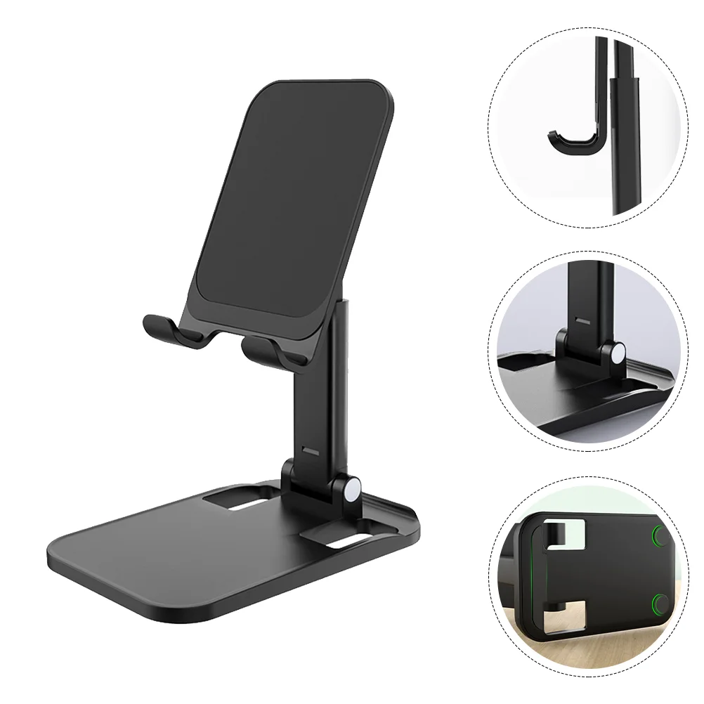 

1Pc Practical Pad Phone Storage Holder Creative Desktop Ornament (Black)