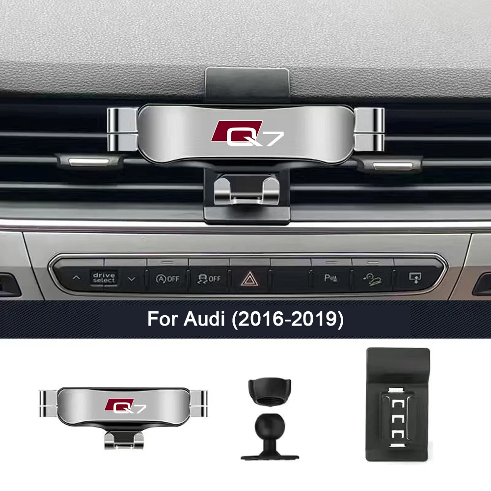 

Автомобильный держатель телефона для Audi Q7 4l 4m, зажим для воздуховыпускного отверстия, подставка, GPS гравитационный навигационный кронштейн soporte mvil coche