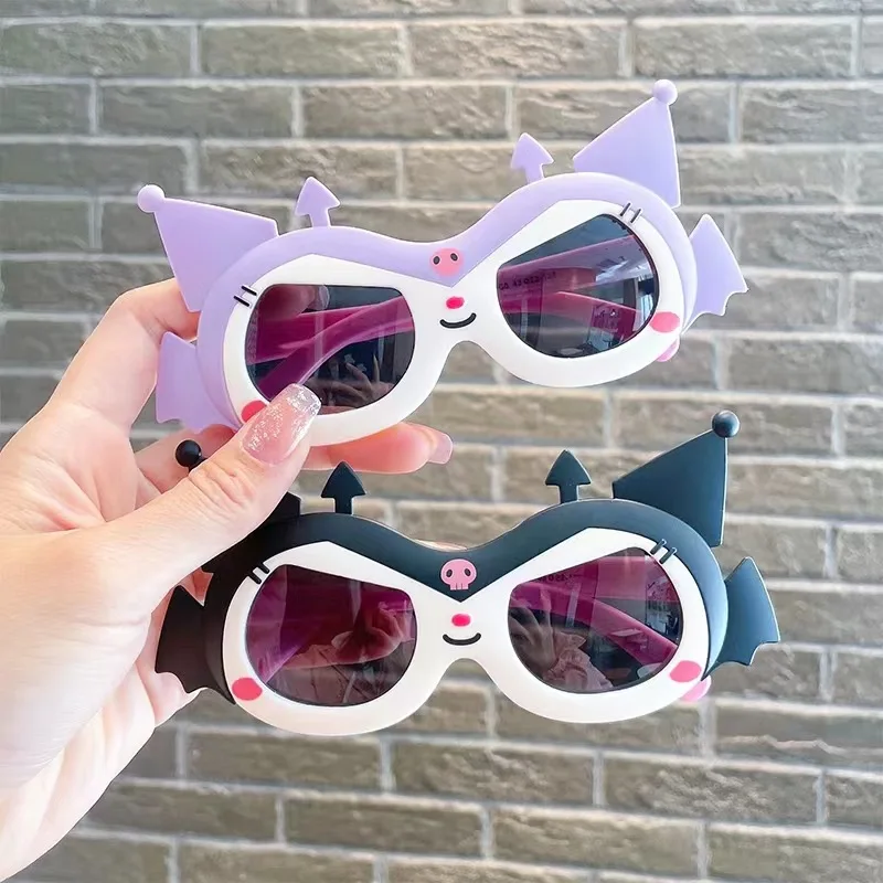 

Sanrio Kuromi Children's Sunglasses Baby Sunglasses Boys and Girls Fashion Glasses Children Personalized Cartoon Sunglasses