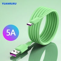 5a liquid silicone usb cable type c cable wire fast data charging quick charge usb wire cord for xiaomi huawei samsung oneplus