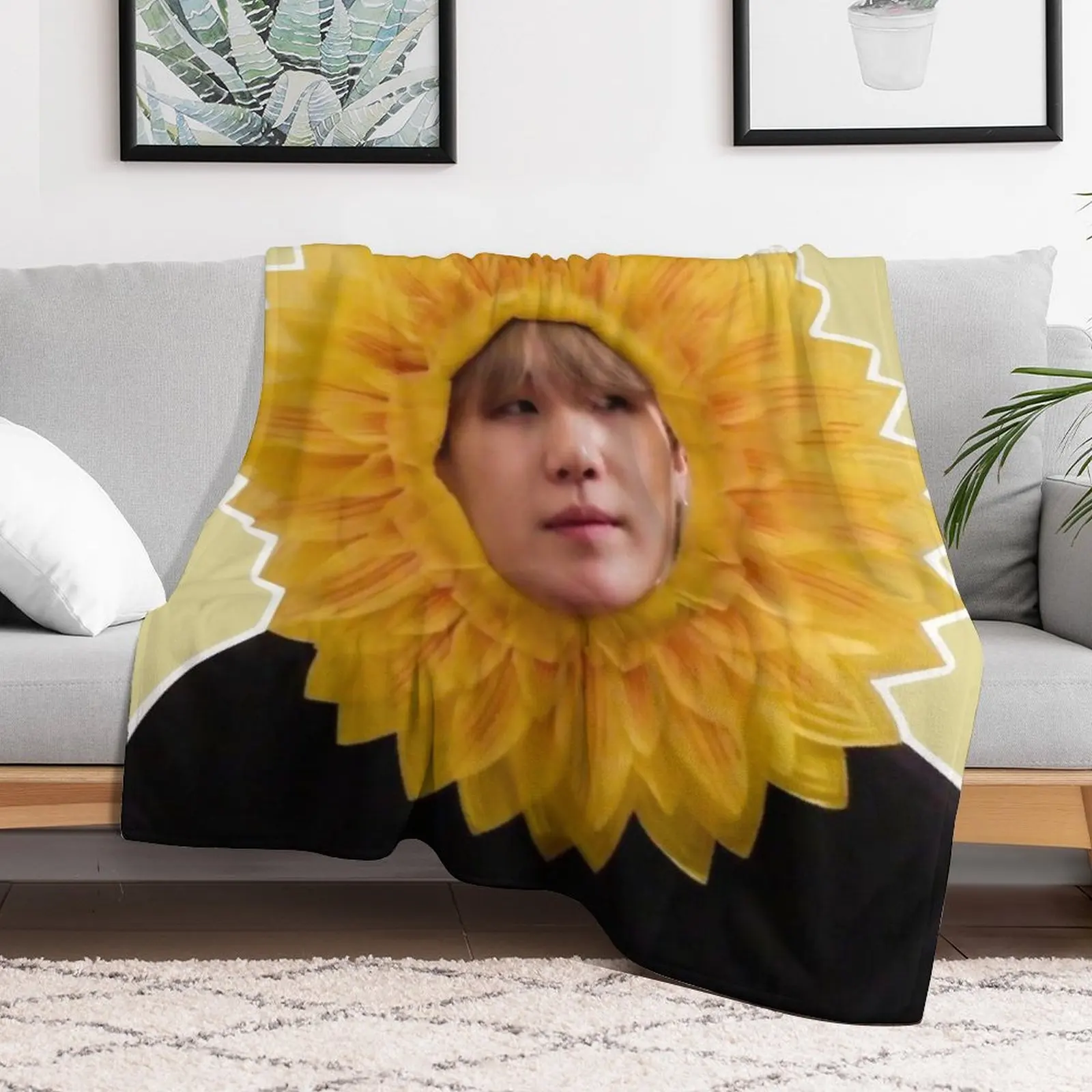 Одеяло Sunflower Yoongi/SUGA туристическое самое мягкое лохматое декоративное одеяло