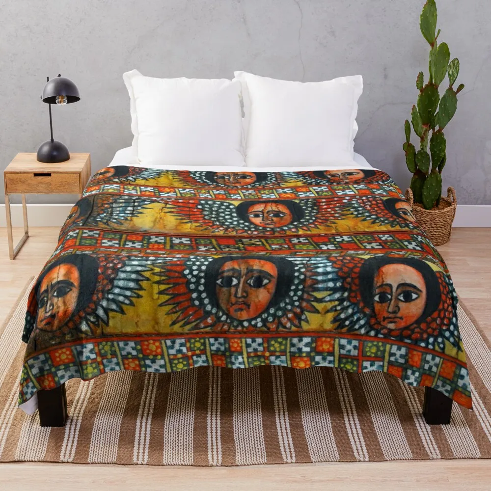 

Ethiopian  Throw Blanket Comfort Recieving Blankets Beach Blanket Tufting