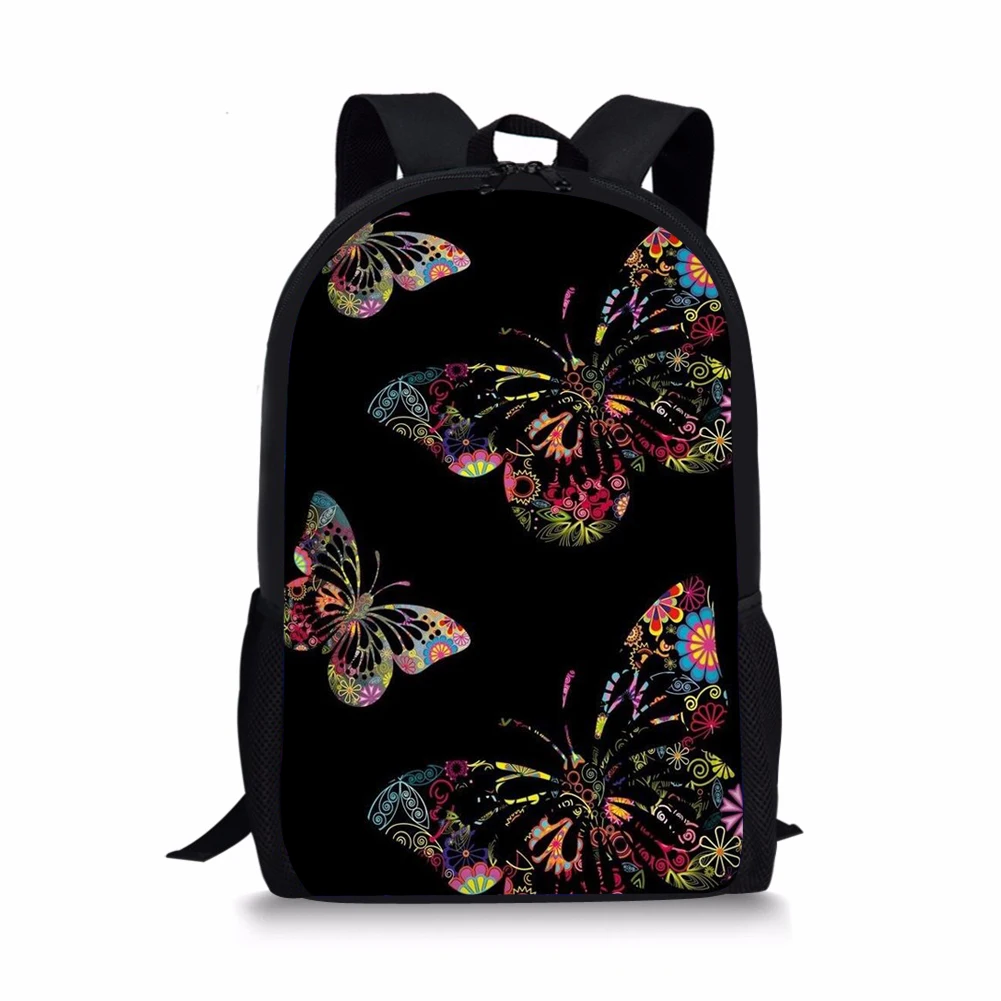 Butterfly Element Printing Pattern School Backpacks Personalized Kids Daypack New Design Rucksack for Teenager