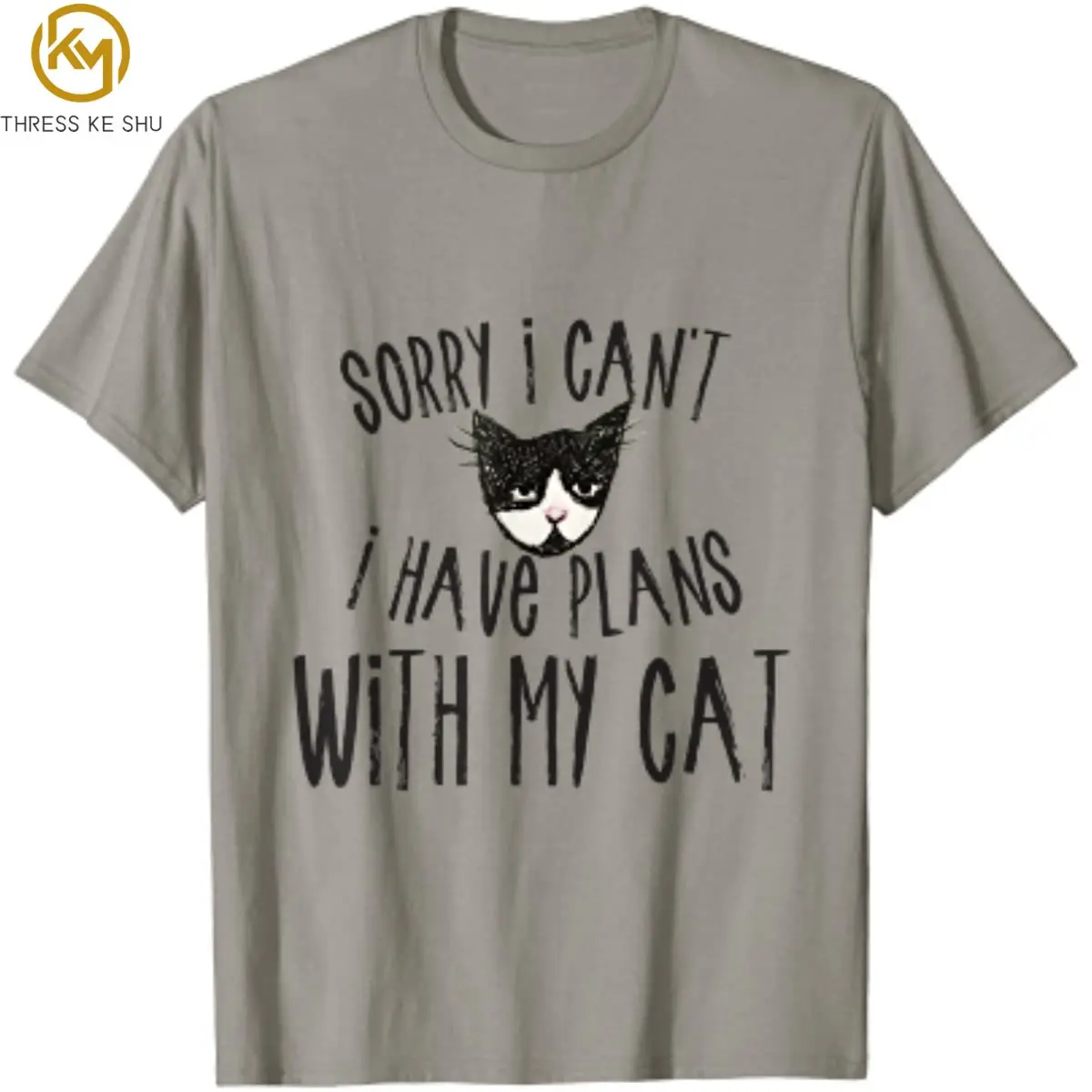 

Извините, я не могу разобраться с планами с моим котом, футболка с коротким рукавом, хлопковые футболки на каждый день, четыре сезона, футболки с графическим рисунком, Короткие повседневные футболки