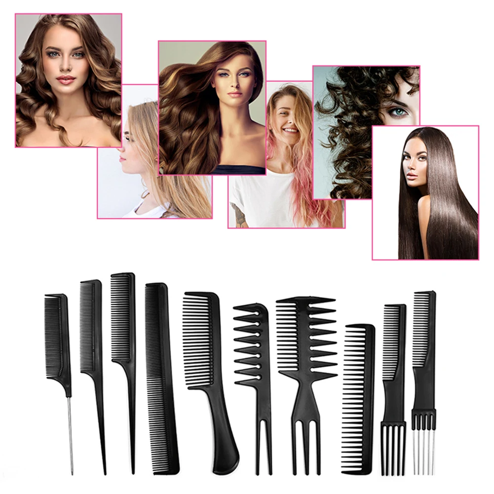 

Инструменты для укладки волос, набор гребней, многофункциональные расчески для волос, инструмент для стрижки, парикмахерской, набор инстру...