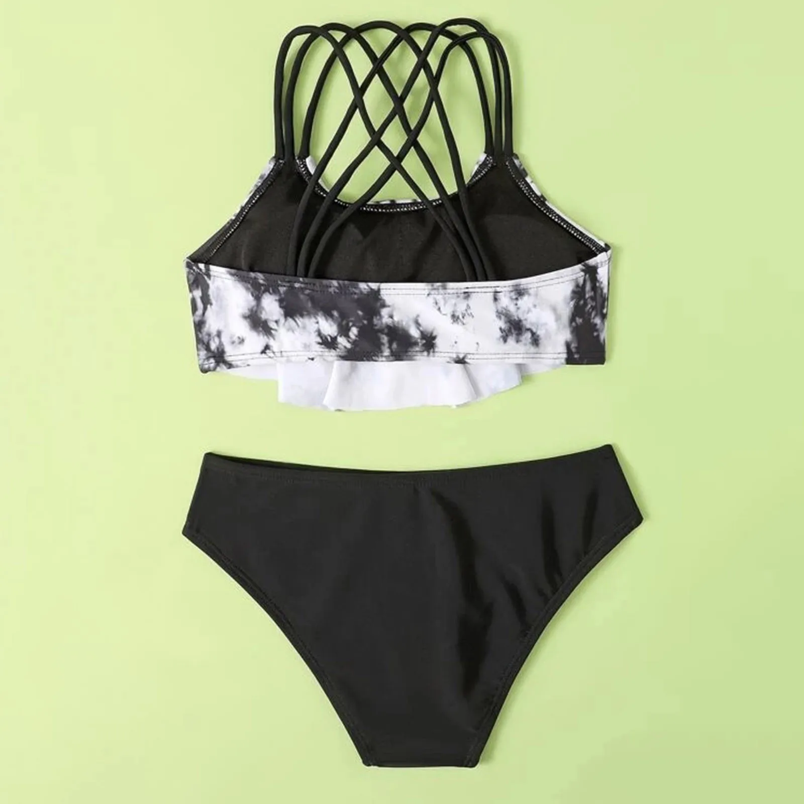 Купальник для девочек летняя Милая купальная одежда с перекрестным переходом