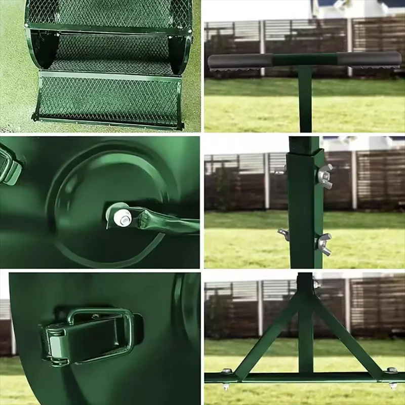 24-дюймовый съемный разбрасыватель почвы удобрения ручной роликовый газона для