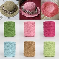 280 300metersroll natural raffia straw yarn for hand knit crochet hat handbag cushion baskets knitting material colorful thread