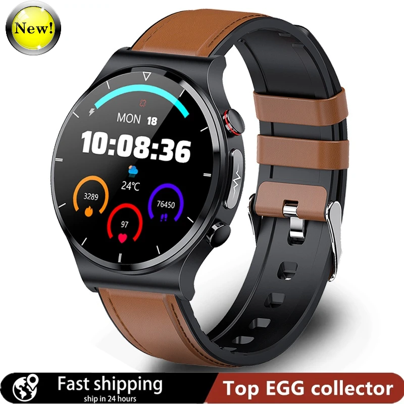 

2021 New Men Smart Watch ECG+PPG Body Temperature Blood Pressure Heart Rate Band Wireless Charger Sport Waterproof Smartwatch
