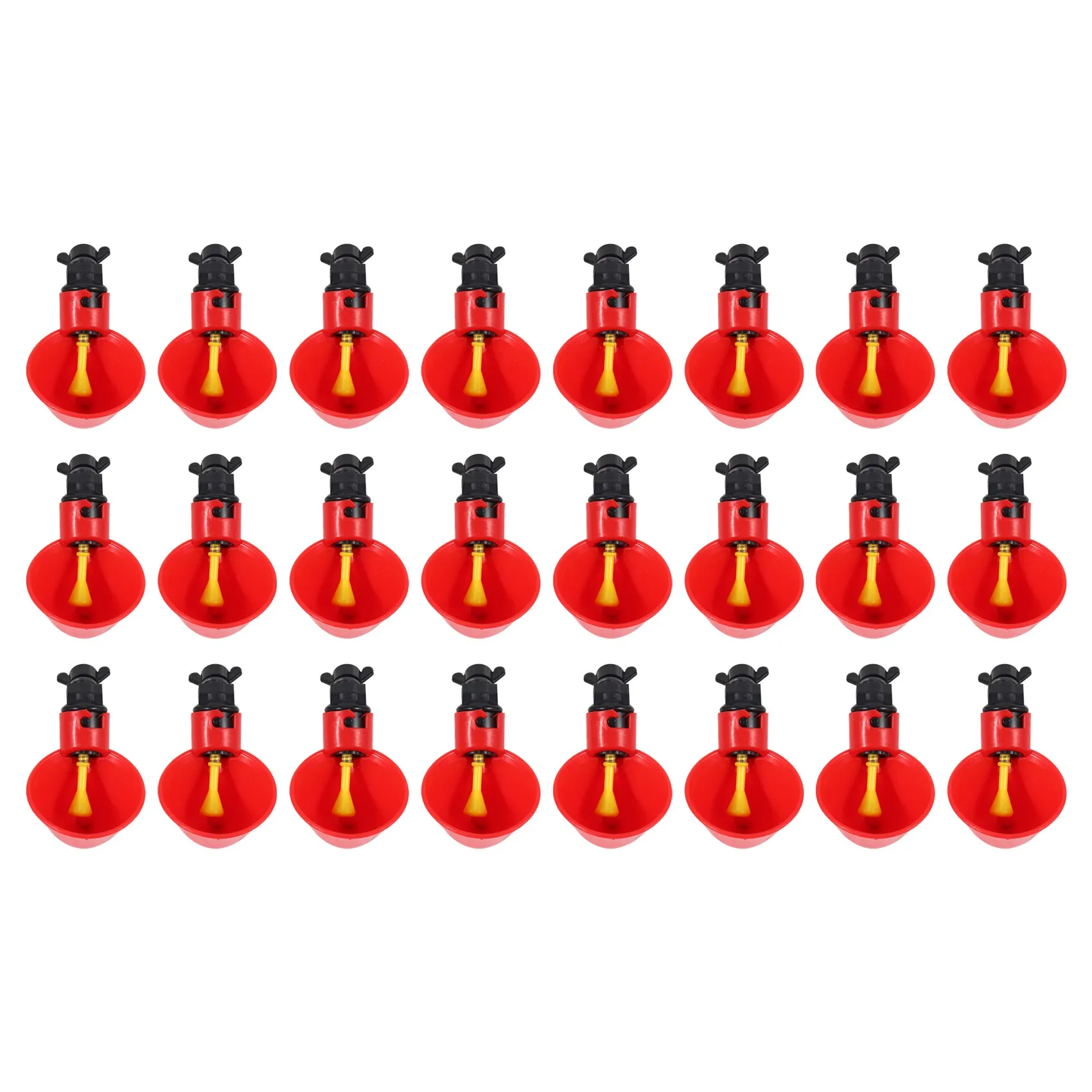 

24Pcs Feed Automatic Bird Coop Poultry Chicken Fowl Drinker Water Drinking Cups Livestock Drinking Cup Poultry Tools
