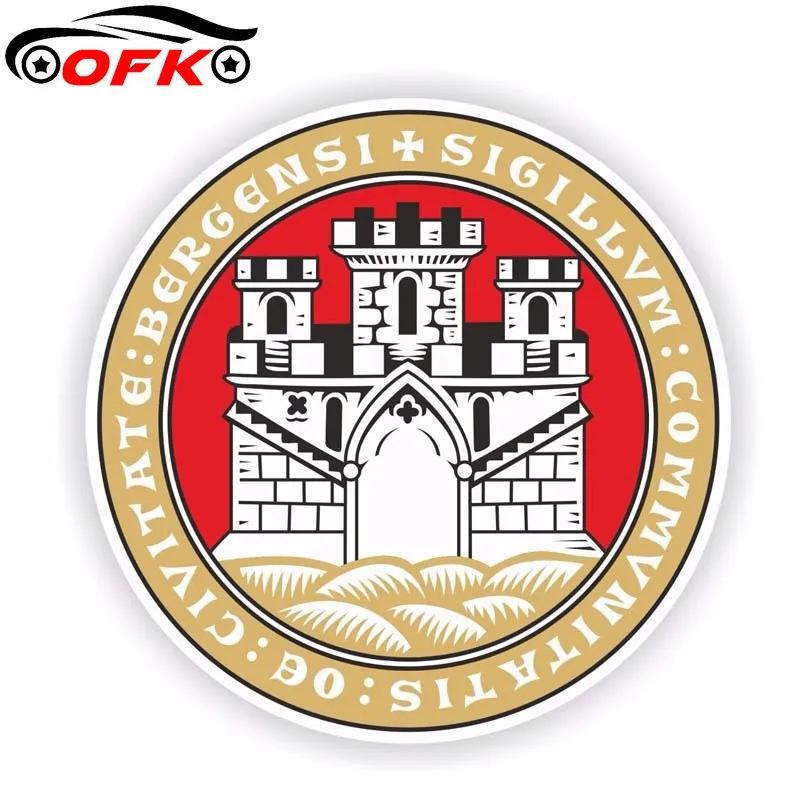 

Personality Bergen Norway Coat Of Arms Window Car Sticker Decal 13CM*13CM