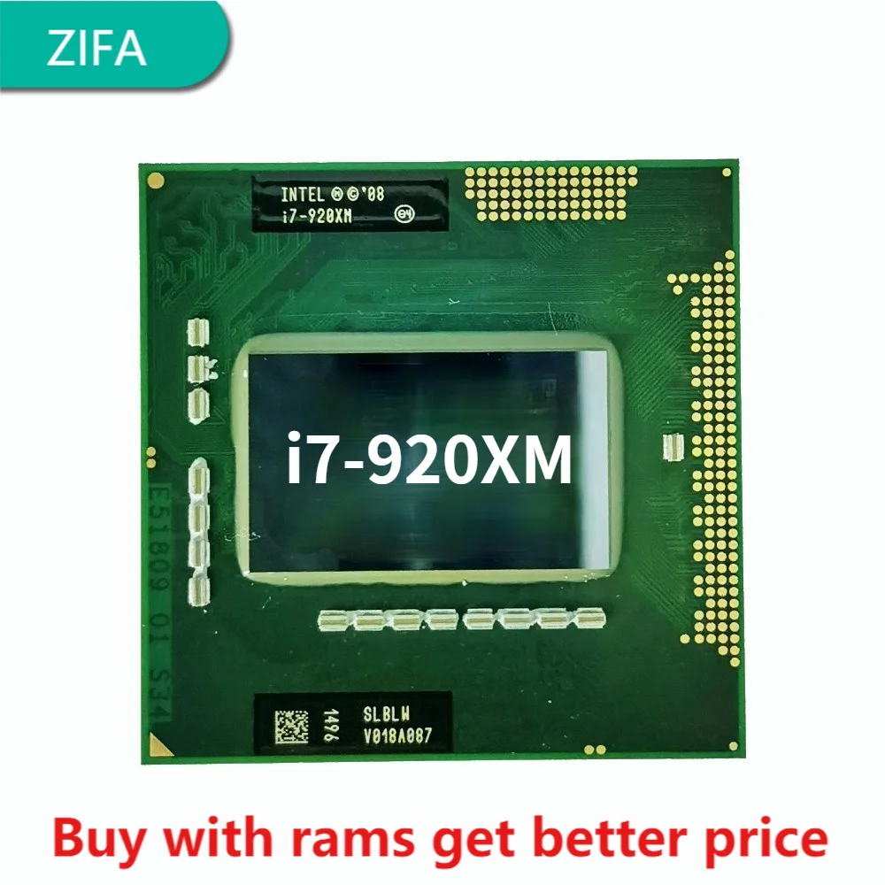 

DDR3 2G 1333Mhz with i7-920XM i7 920XM 2.0 GHz Quad-Core Eight-Thread CPU Processor 8M 55W Socket G1 / rPGA988A