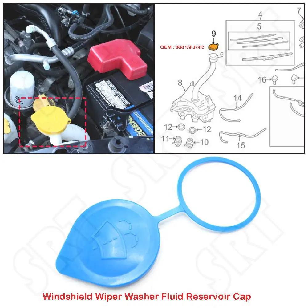 

86615-FJ000 автозапчасти подходят для Subaru Impreza 2012-2016 Forester 2014-2018 крышка бачка для омывателя жидкости стеклоочистителя