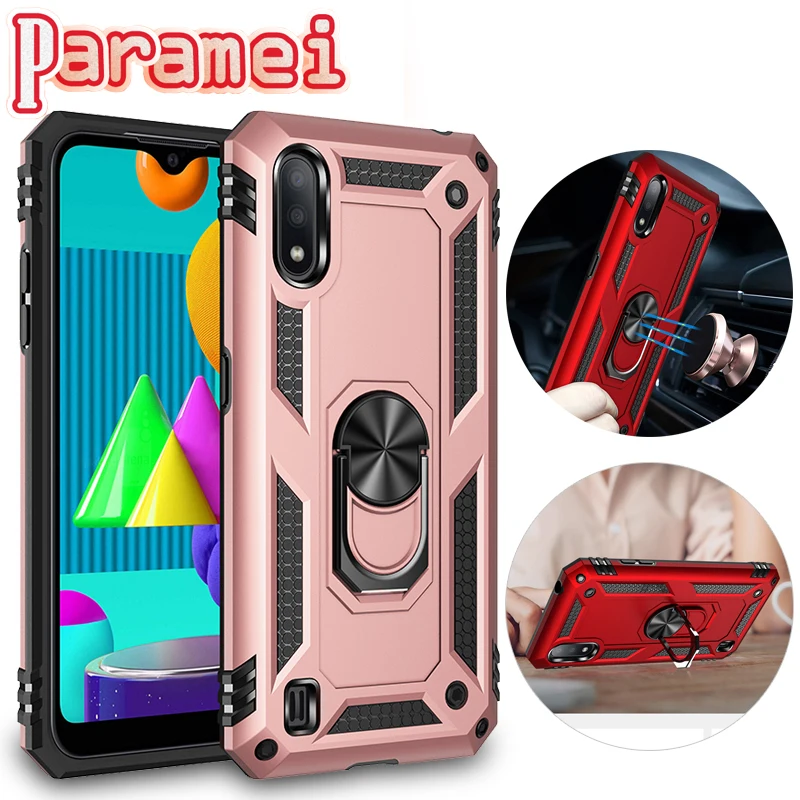 

Shockproof Ring Case For Samsung M01 M02 M10 M11 M12 M20 M21 M30 M30S Anti-Drop Bracket Phone Case Back Cover For Galaxy M31 M40
