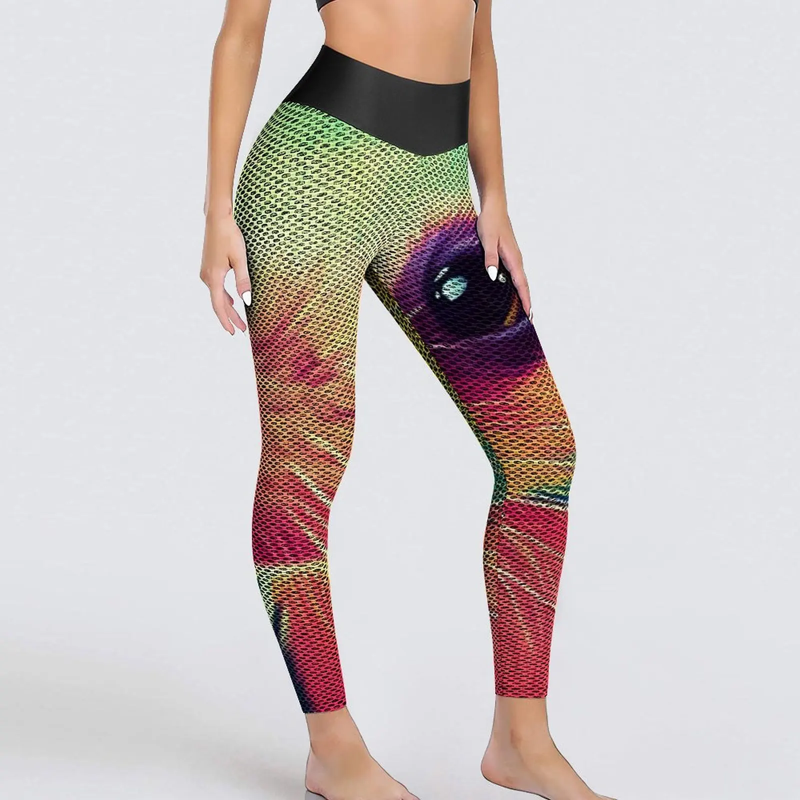 

Красочные Леггинсы хорька, милые штаны для бега и йоги с животным принтом, сексуальные эластичные спортивные колготки, Женские винтажные ле...