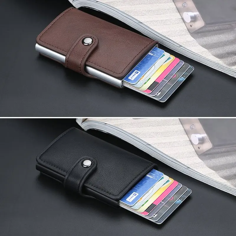 Credit Card Wallet For Men Smart Minimalist Card Holder Rfid Wallet,Automatic Pop-up Type