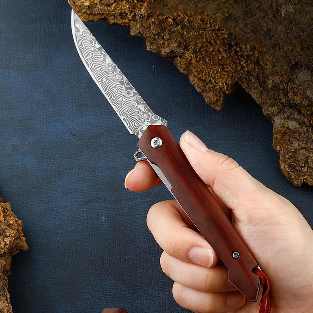 Дамасские карманные ножи и Складные Ножи EDC легкие охотничьи для выживания ручка