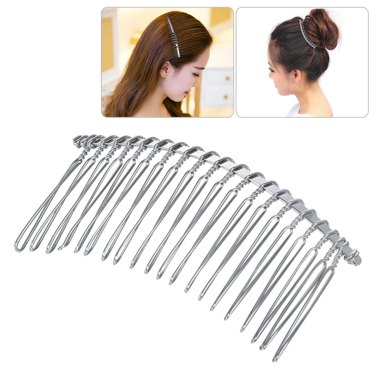 

5pcs 20 Hair Clip Combs Metal Wire Hair Combs Wire Bridal Wedding Veil Combs Hair Accessories for White