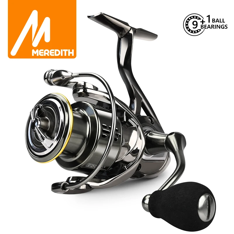 MEREDITH EZGO SG1000-6000 Alloy Metal Body Spinning Fishing Reel 25KG Max Carbon Washer Resistance 9+1bb Common to all waters