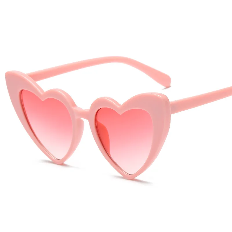 Luxury Heart Glasses Effect Women Heart Lenses Sunglasses For Women Driving Sunglass Female Pink Sun Glasses UV400 Black Eyewear images - 6