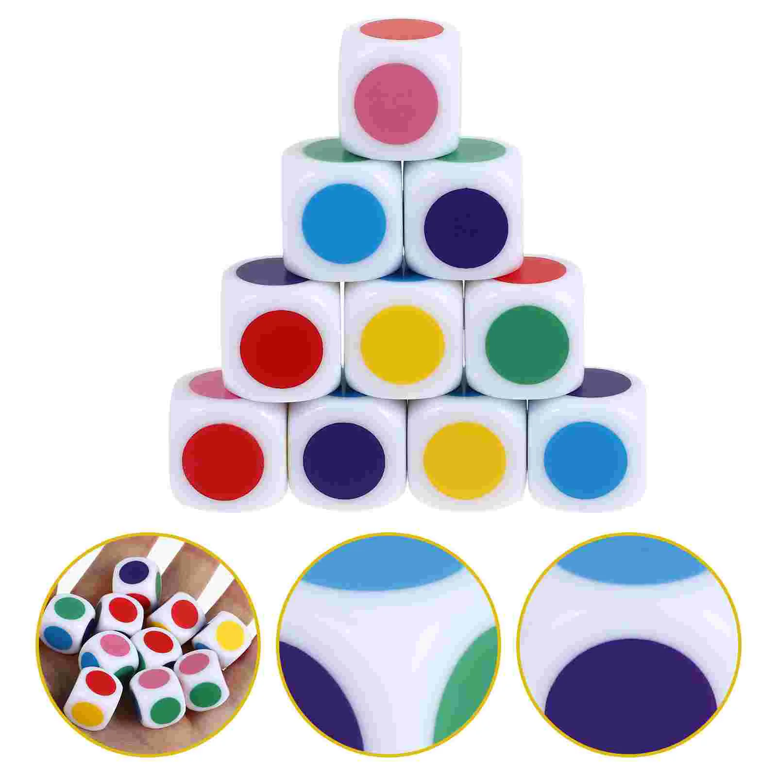 

Dice Dices Color Game Kids Sided Games Party Learning Teaching Printed Toy Countingsix Educational Set Interactive Math Brain