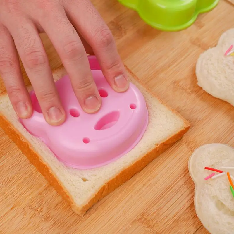 

Plastic Cute Cartoon Cookie Cutters Dog Bear Shape Bear Mold For Picnics Dining Out Sandwich Mold Bread Crust Cutters Bear Shape