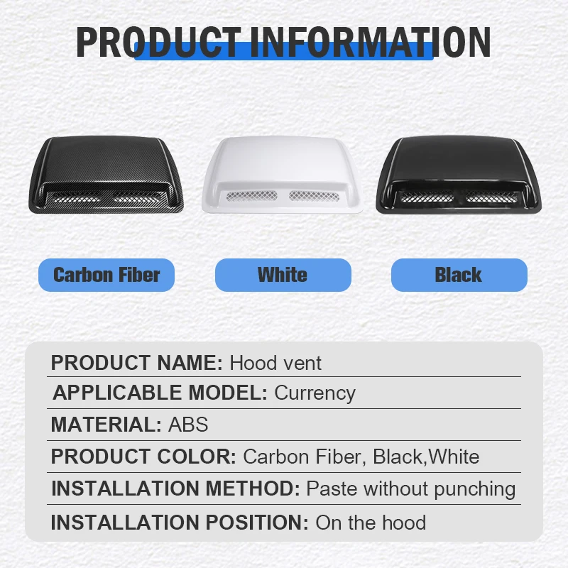 Универсальная декоративная крышка автомобильного впускного клапана для