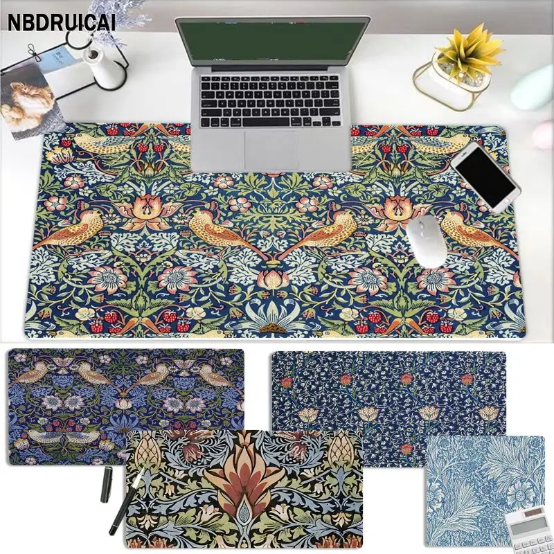 

William Morris Strawberry Thief Design Simple Design Comfort Mouse Mat Mousepad Size For Kawaii Desk Teen Girls For Bedroom