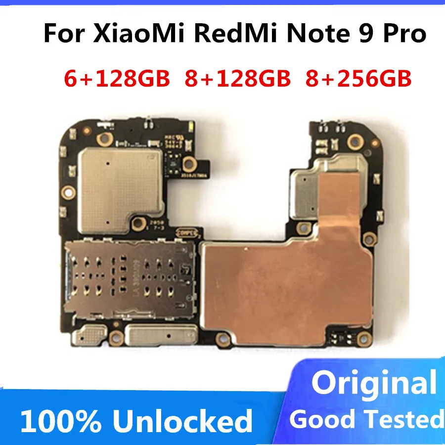 Оригинальная разблокированная материнская плата для Redmi Note 9 Pro Mi 10i полные чипы 6