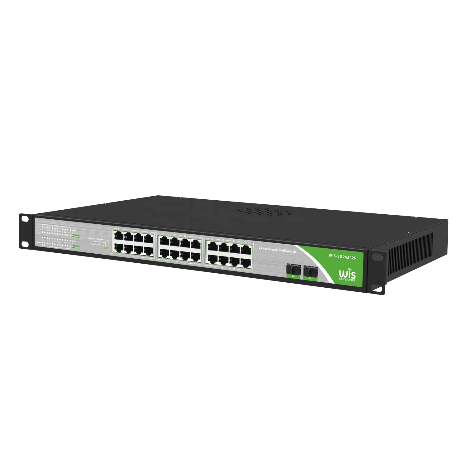 WIS Networks 24-Port Gigabit PoE Ethernet switch RouterBOARD netFiber mikrotik netPower