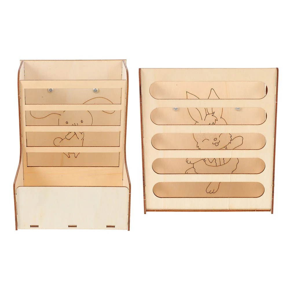 

Hay Feeder Rabbit Bunnymanger Holder Bowl Rack Dispenser Wooden Guinea Cage Wood Chinchilla Convenient Floorpigsbin Hamster