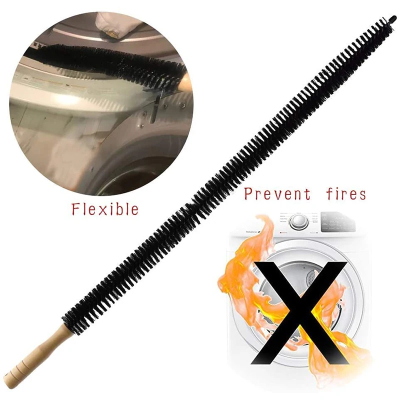 

Wood Handle Long Cleaning Brush Water Pipe Drainage Dredge Tool Flexible Cleaner Brush Radiator Duster Long-haired Cleaning Dust