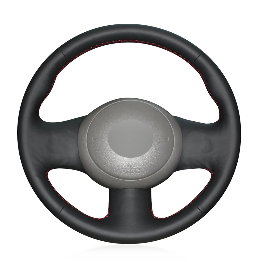 

Black Artificial Leather Hand-stitched No-slip Car Steering Wheel Cover for Nissan March Sunny Versa 2013 Almera