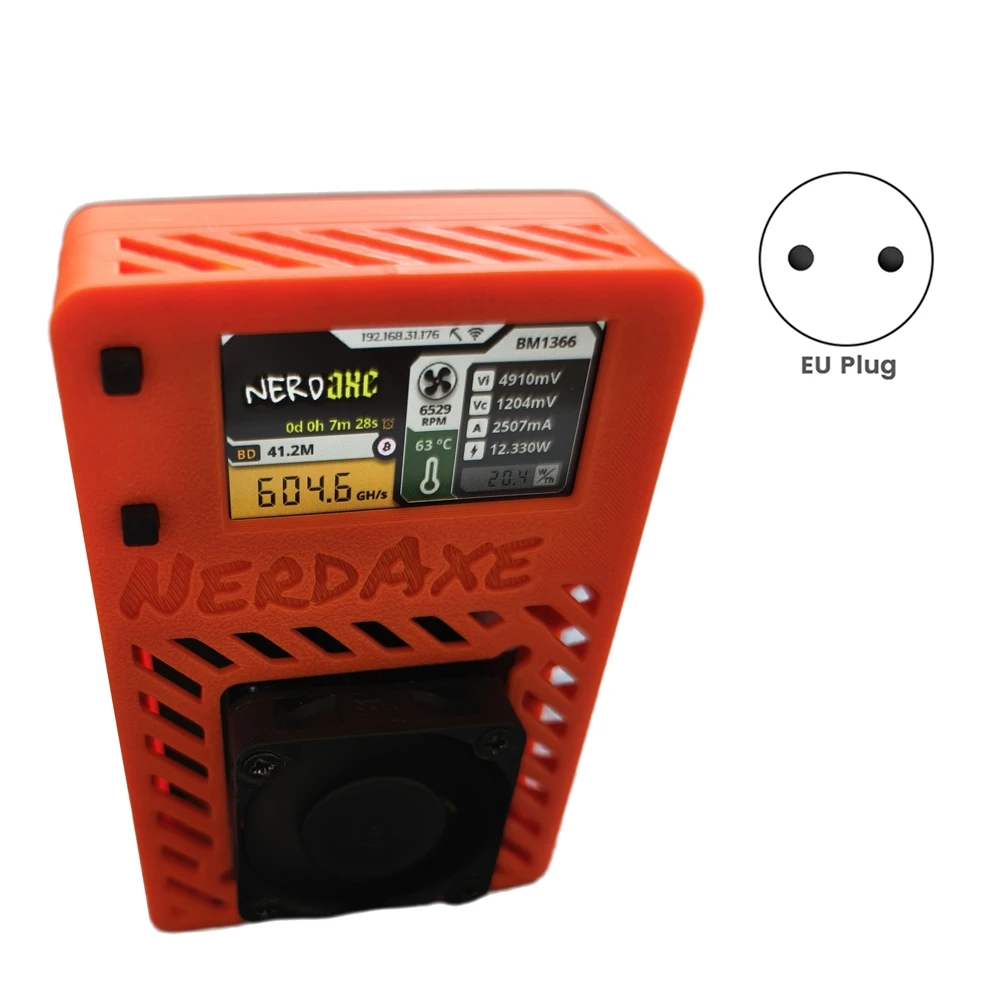 NerdAxe Miner Nerdminer 500Gh/S S19XP BM1366 ASIC Bitcoin Mini с 1 9-дюймовым дисплеем вилка европейского
