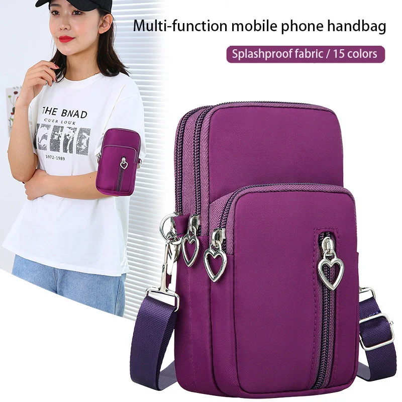 Женская сумка-мессенджер, маленькая сумка через плечо, диагональная многофункциональная женская сумка, уличная сумка для наушников, спортивная сумка