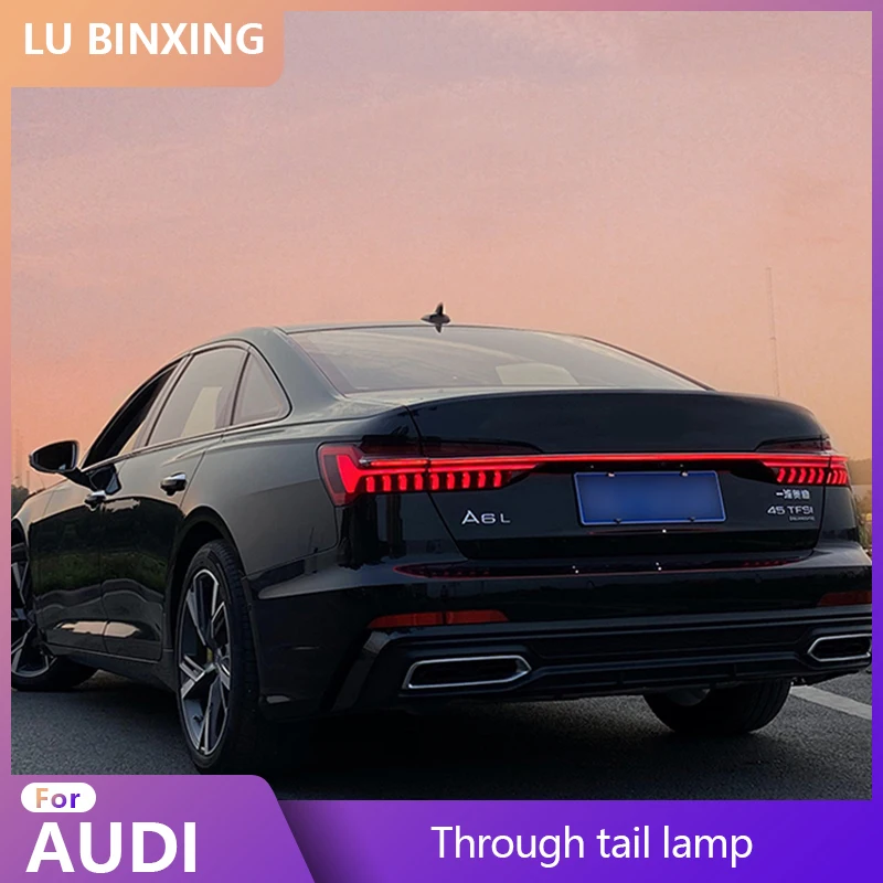 

Для Audi Q6L S4 A4L Q7 B8 2019-2022 облицовочная лента для багажника автомобиля модернизированная светодиодная задняя подсветка для заднего и заднего ф...