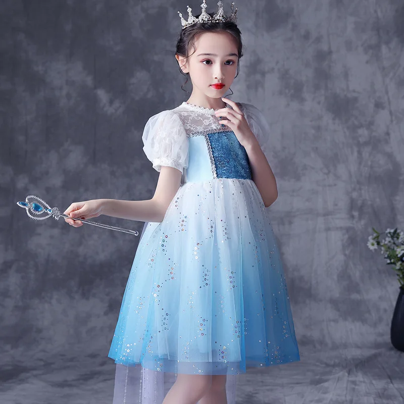 

2022 New Summer Short Sleeve Sequined Skirt Ice Princess Aisha Dress