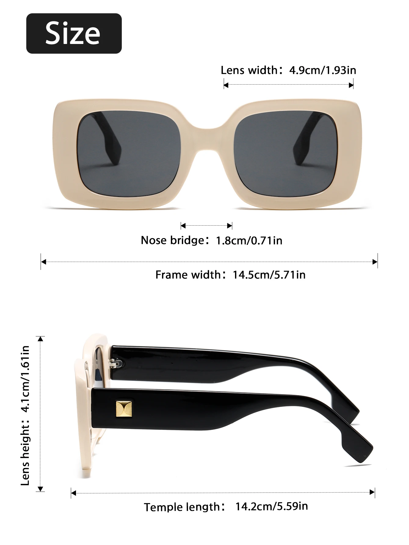 1 шт. модные солнцезащитные очки унисекс в пластиковой оправе