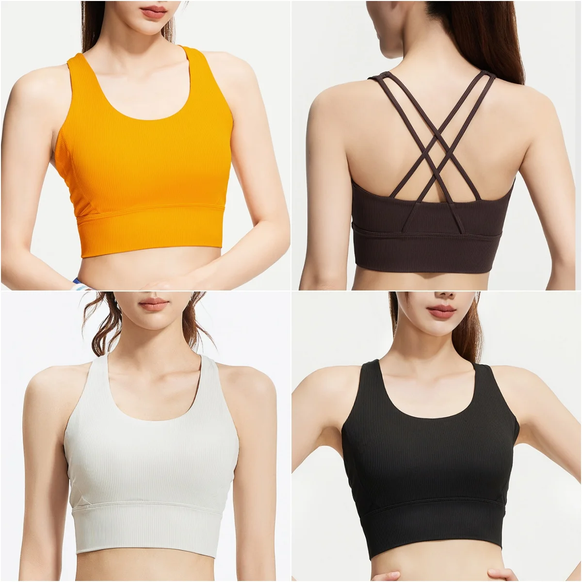 Женский спортивный бюстгальтер с перекрестными бретелями майка спортивная