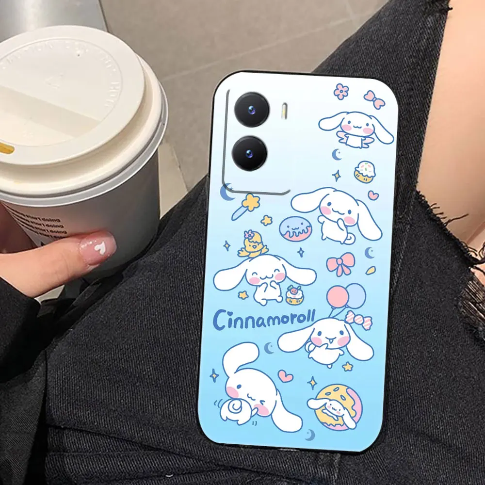 Чехол для телефона Pochacoo Dog Cinnamoroll VIVO Y100 Y93 Y78 Y77 Y76 Y72 Y50 Y51 Y36 Y35 Y28 Y27 Y22S Y21 Y20 Y19 Y17 Y17S Y16