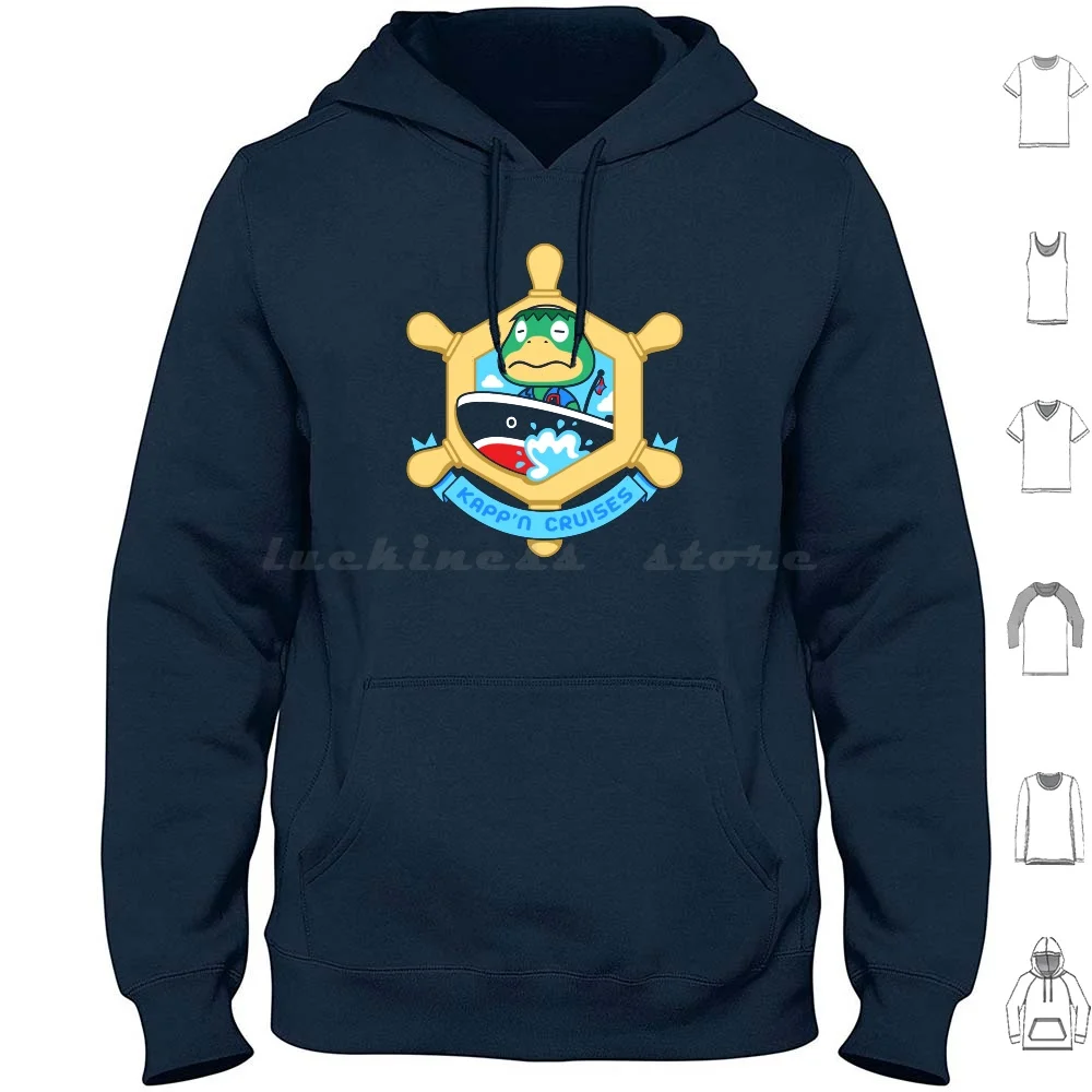 Kapp'N Cruises Hoodie cotton Long Sleeve Kappn Cruises Animal Kappn Boat Kk Slider Villager Tom Nook Drew Wise Gaming