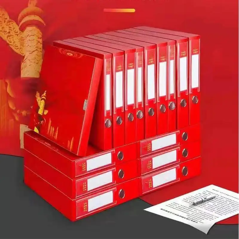 

Строящая коробка для сортировки данных, 35 мм, красная, A4