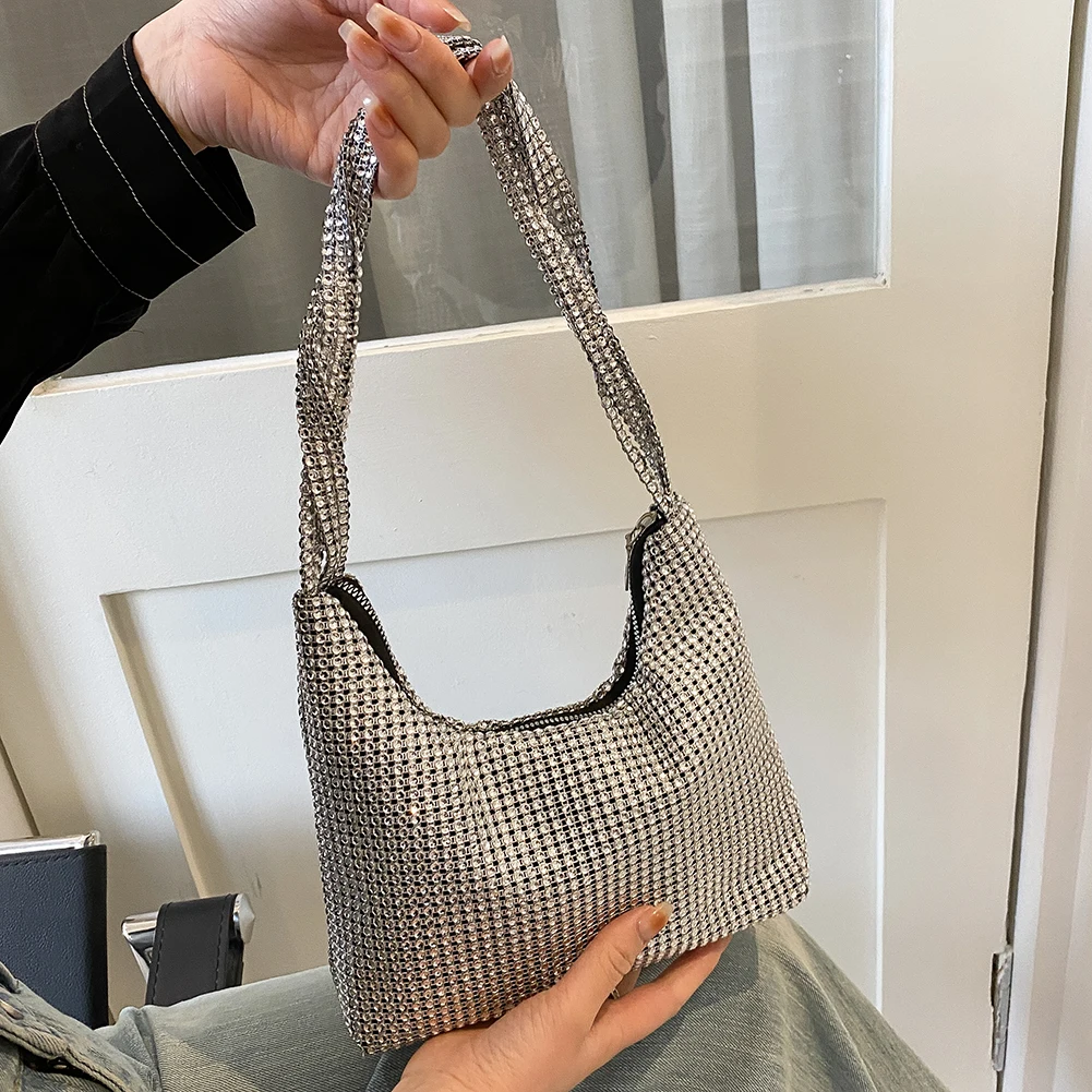 

Rhinestones Evening Clutch Bag Shiny Diamond Dinner Party Wedding Purse Handbag Women Outdoor Business Traveling