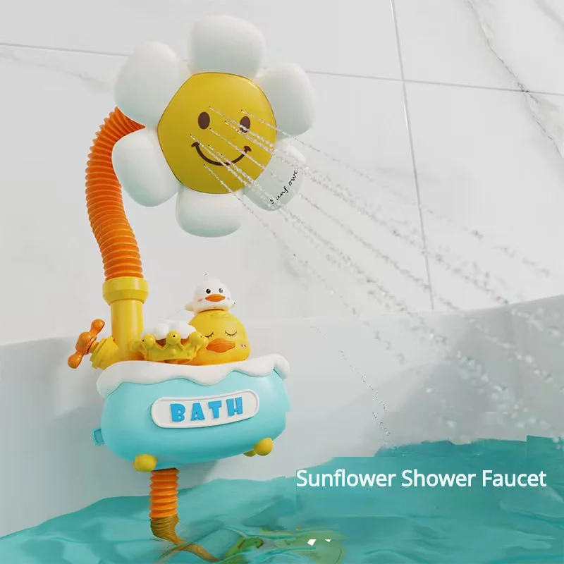 

Funny Manual Sunflower Bathing Tub Creative Shower Faucet Baby Children Bathroom Swimming Play Toy For Kid's Toys